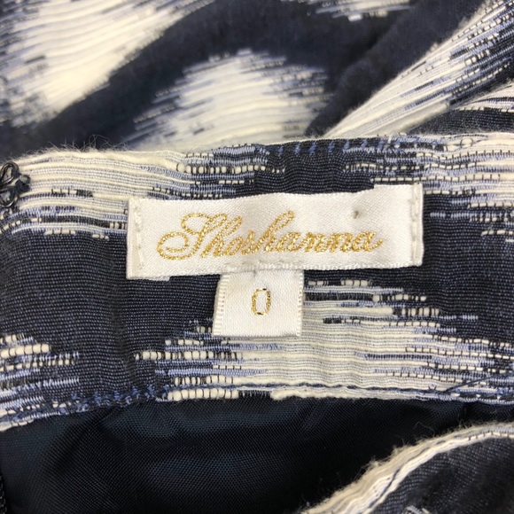 Shoshana Navy Blue/ Ivory Strapless Cocktail Dress - Picture 5 of 6